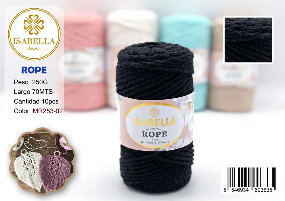 Hilo Isabella Diy Rope 3mm ISABELLA 纱线