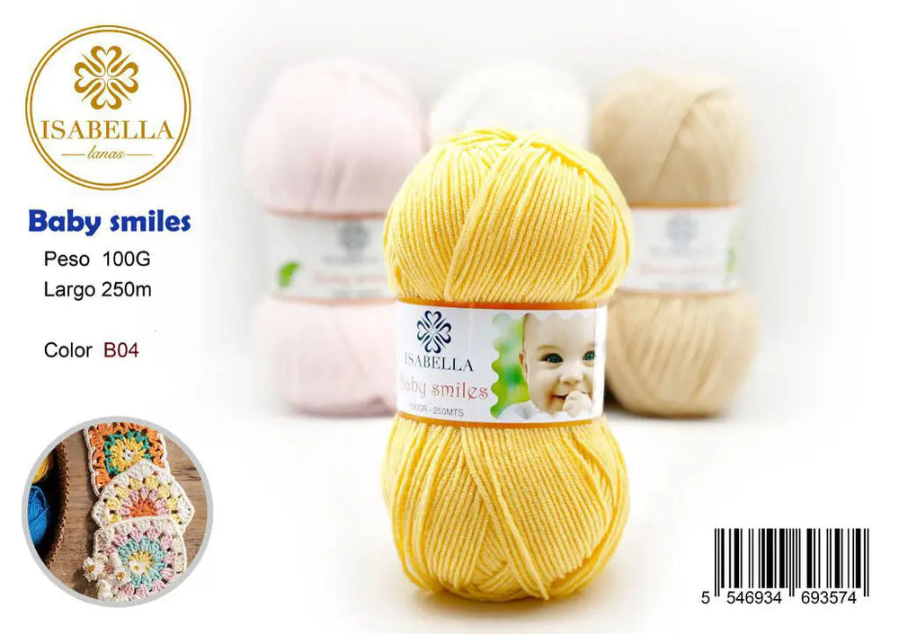 Hilo de Bebé Isabella Baby Smiles 100g ISABELLA 纱线