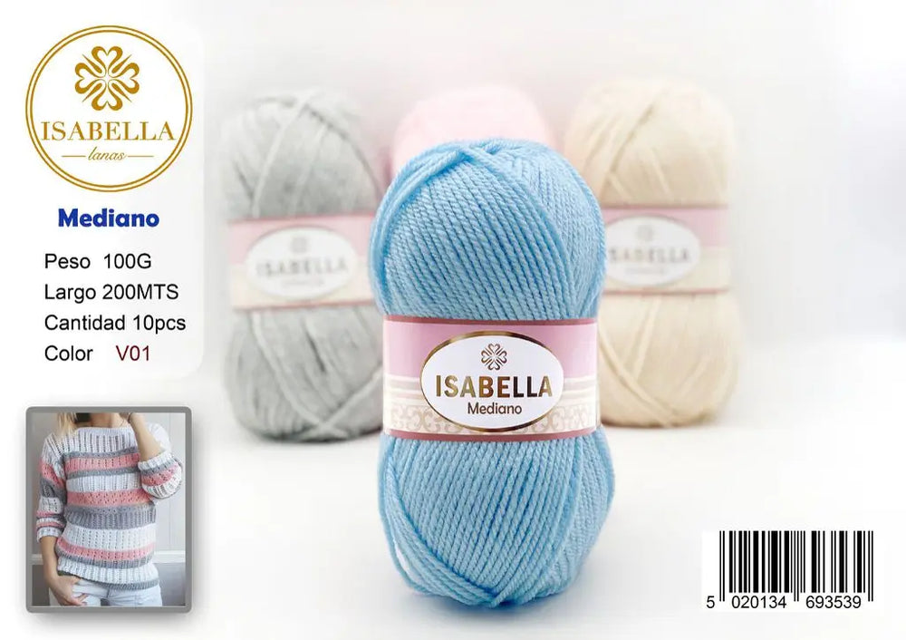 OVILLO HILO ISABELLA MEDIANO 100G ISABELLA 纱线