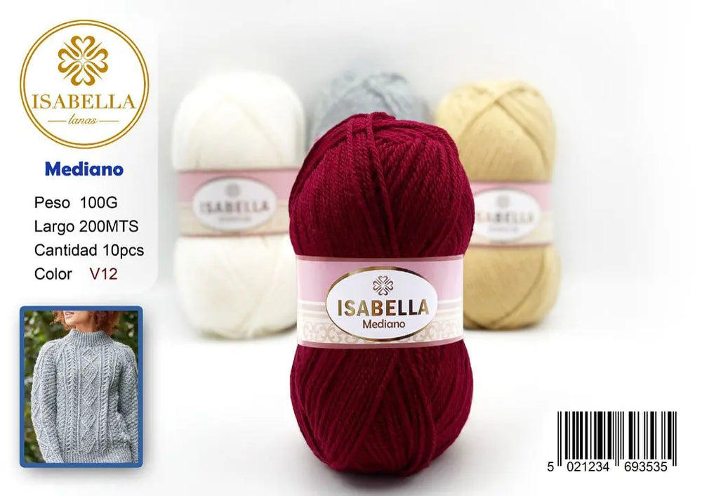 OVILLO HILO ISABELLA MEDIANO 100G ISABELLA 纱线