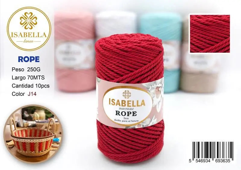 Hilo Isabella Diy Rope 3mm ISABELLA 纱线