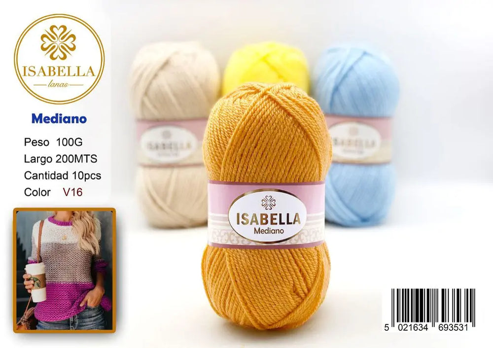 OVILLO HILO ISABELLA MEDIANO 100G ISABELLA 纱线