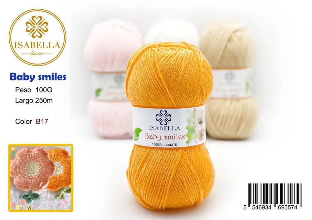 Ovillos de Hilo Isabella Baby Smiles 100g ISABELLA 纱线