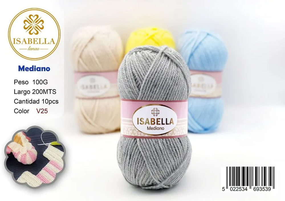 OVILLO HILO ISABELLA MEDIANO 100G ISABELLA 纱线