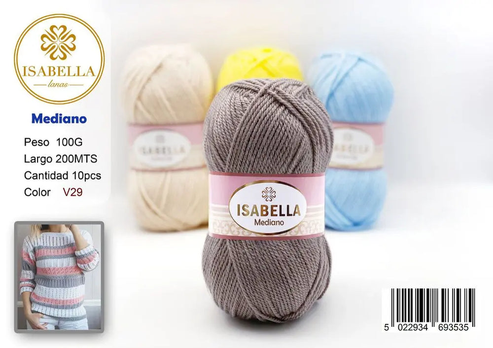 OVILLO HILO ISABELLA MEDIANO 100G ISABELLA 纱线