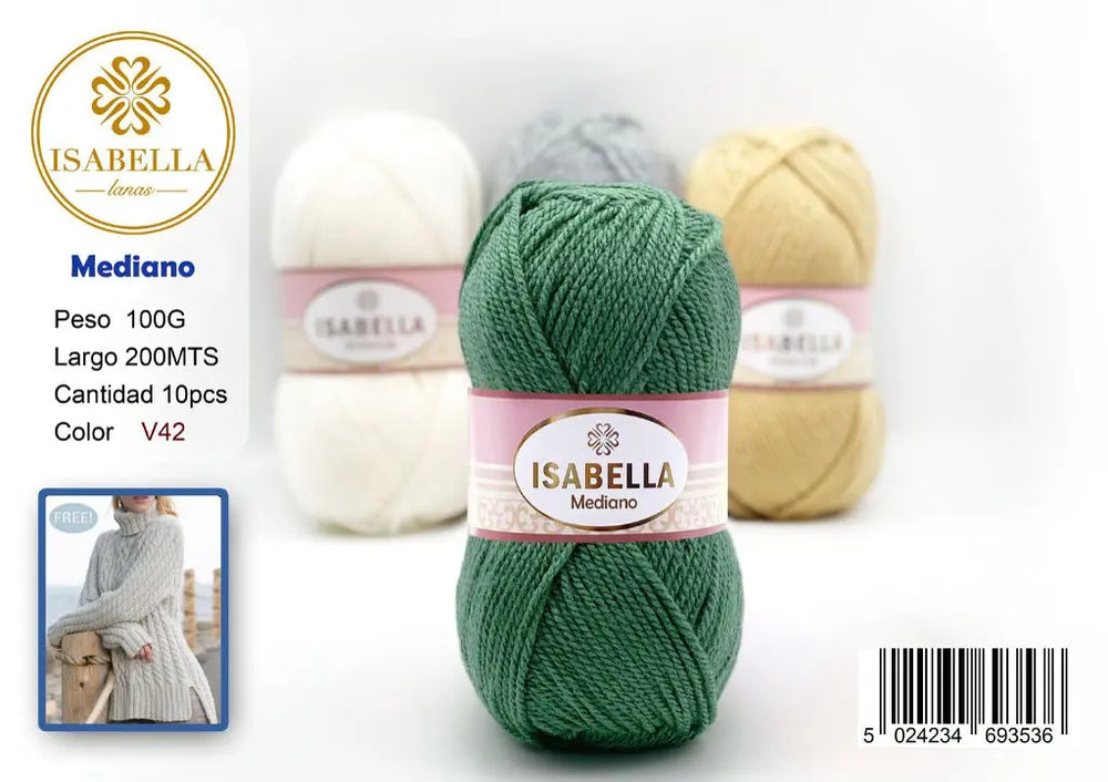 OVILLO HILO ISABELLA MEDIANO 100G ISABELLA 纱线