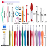 Juego de 76 agujas de crochet con mango DS