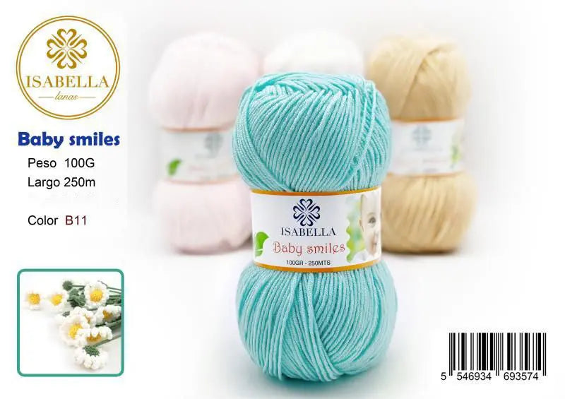 Hilo de Bebé Isabella Baby Smiles 100g ISABELLA 纱线