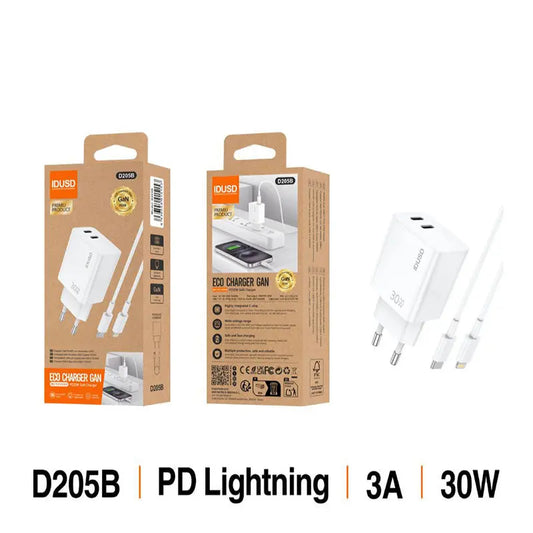 Adaptador Carga Rápida 2 PD+QC30W+Lightning 威锋电子