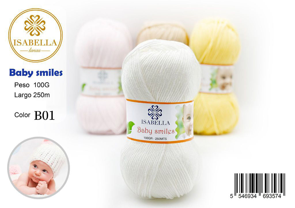 OVILLO DE ALGODÓN ISABELLA BABY SMILES 100G