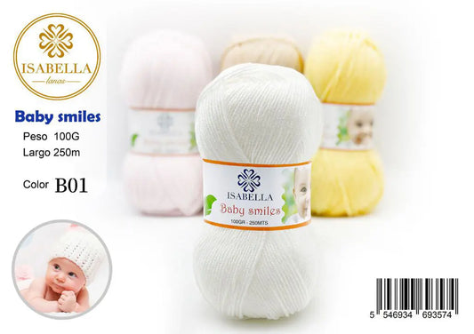 OVILLO DE ALGODÓN ISABELLA BABY SMILES 100G ISABELLA 纱线