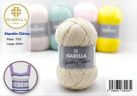 OVILLO ISABELLA ALGODON CLASICO 70G ISABELLA 纱线