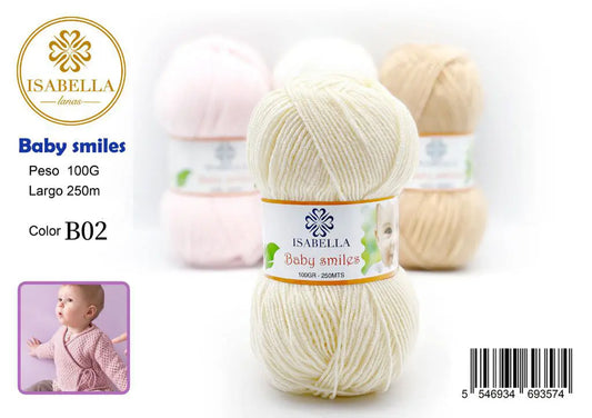 Hilo de Bebé Isabella Baby Smiles 100g ISABELLA 纱线