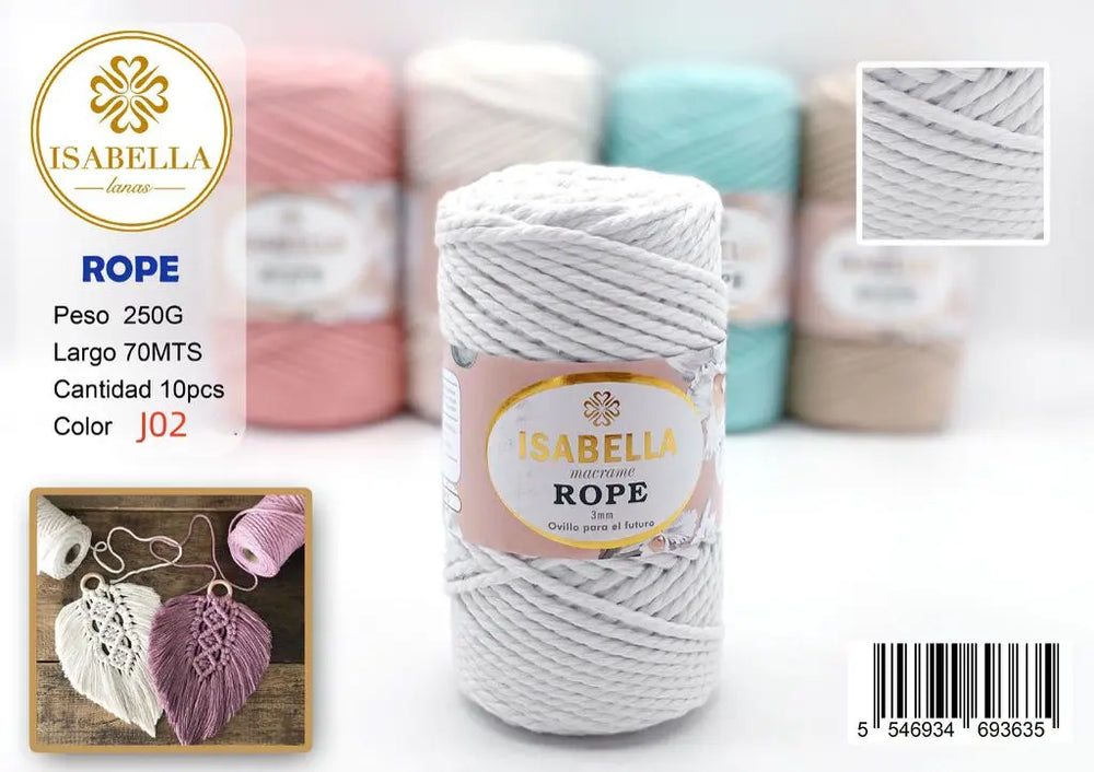 Hilo Isabella Diy Rope 3mm ISABELLA 纱线