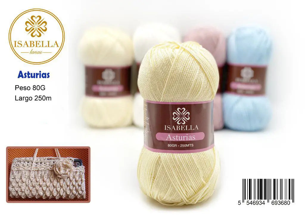 Hilo de Lana Isabella Asturias 80g ISABELLA 纱线