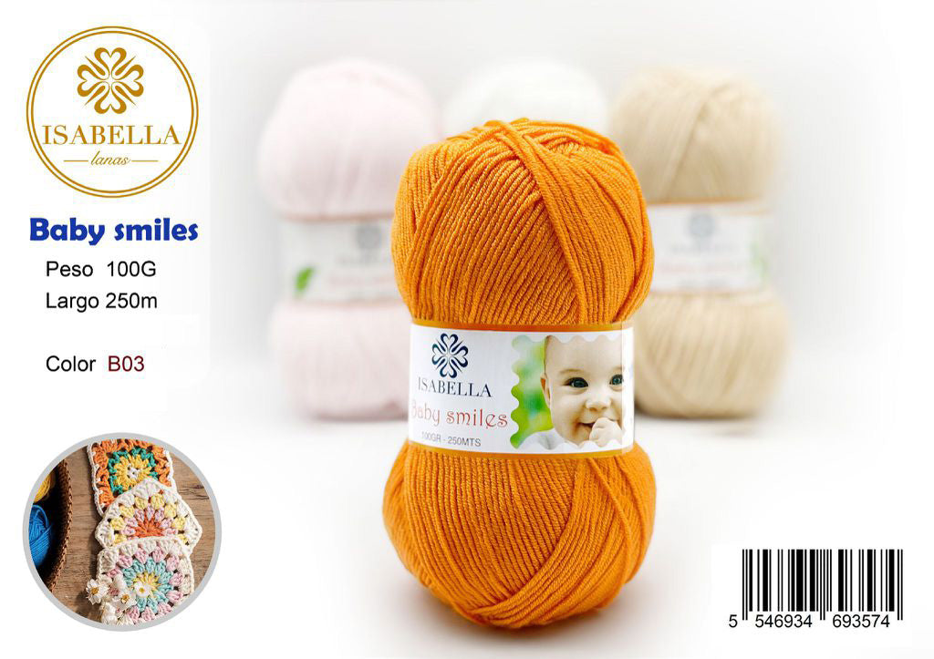 OVILLO DE LANA ISABELLA BABY SMILES 100G