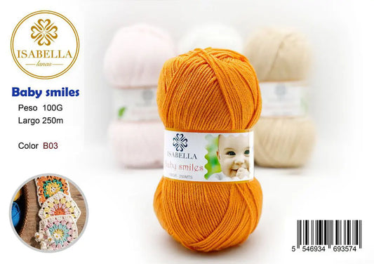 OVILLO DE LANA ISABELLA BABY SMILES 100G ISABELLA 纱线