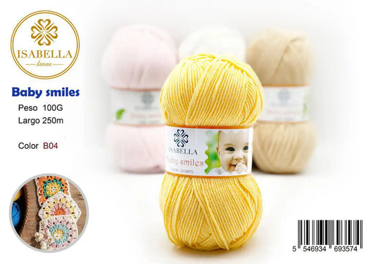 Hilo de Bebé Isabella Baby Smiles 100g ISABELLA 纱线