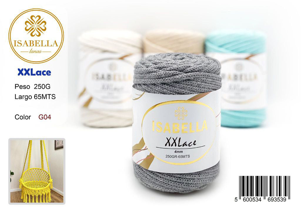 MACROME ISABELLA XXLACE 250G - Cordón de Macramé Versátil y Resistente