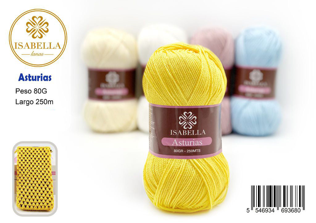 Ovillo de Hilo Isabella Asturias 80g