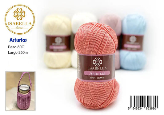 Hilo Isabella Asturias 80g para Proyectos Creativos ISABELLA 纱线