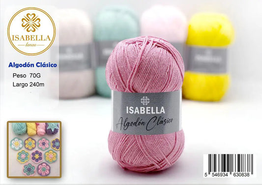 Hilo de Algodón Isabella Clásico 70g ISABELLA 纱线