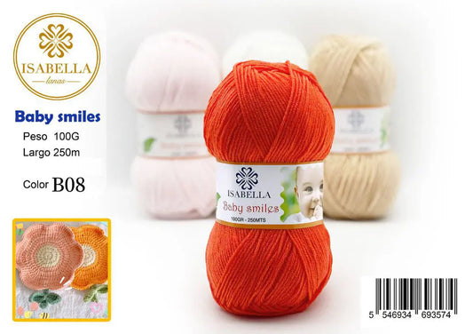 Hilo de Lana Isabella Baby Smiles para Bebés 100g ISABELLA 纱线