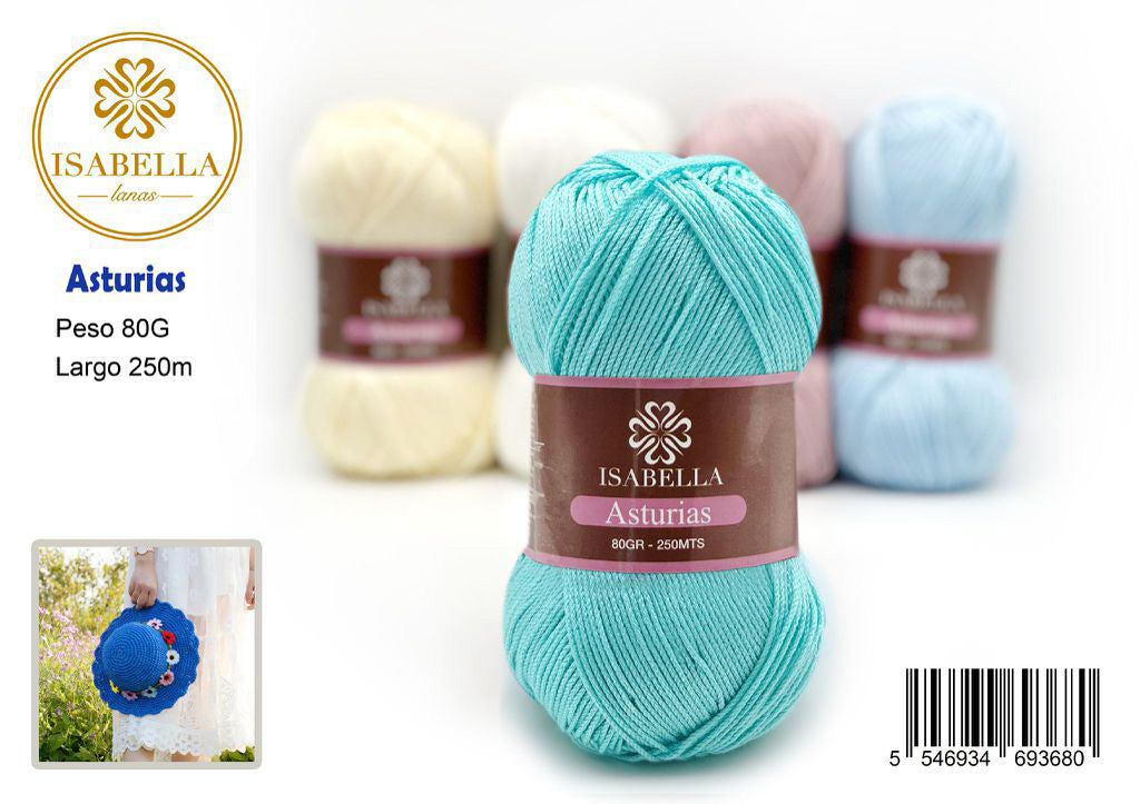 Hilo de Lana Isabella Asturias 80g