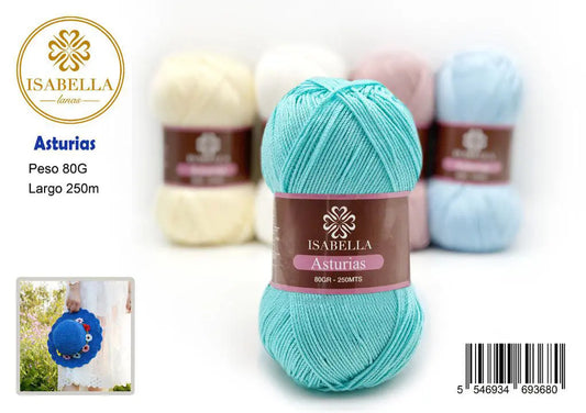 Hilo de Lana Isabella Asturias 80g ISABELLA 纱线