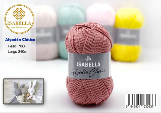 OVILLO DE ALGODÓN ISABELLA CLÁSICO 70G ISABELLA 纱线