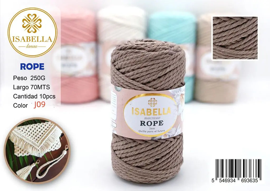 Hilo Isabella Diy Rope 3mm ISABELLA 纱线