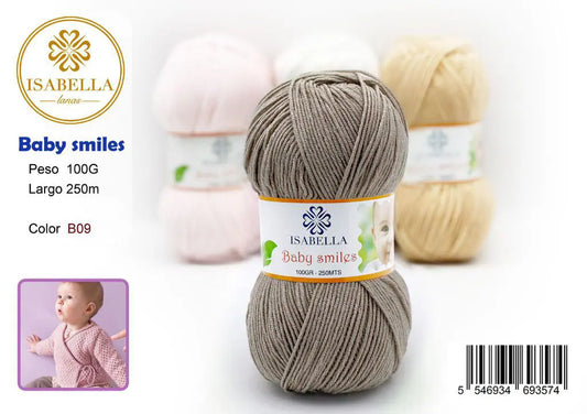 Hilo de Bebé Suave Isabella Baby Smiles 100g ISABELLA 纱线