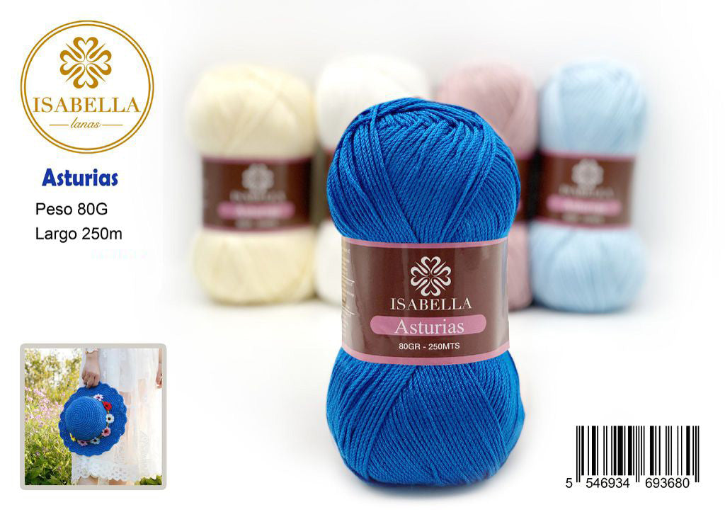 Ovillo de Hilo Isabella Asturias 80g