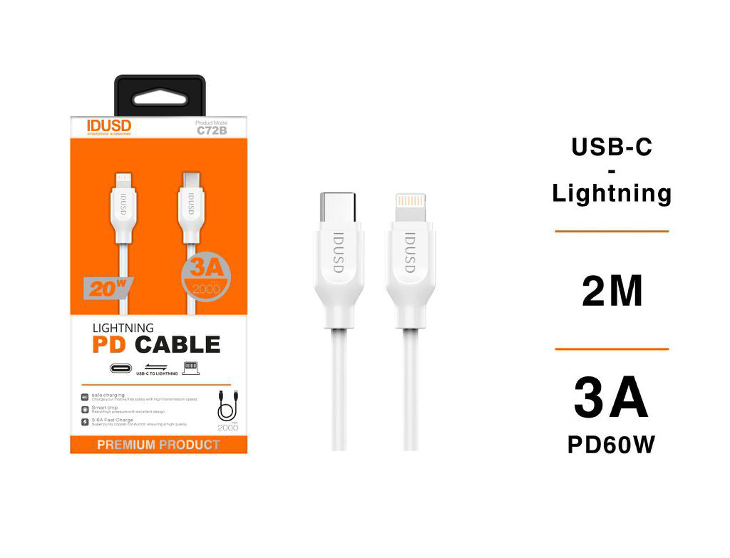 Cable USB-C Lightning 2M 3A