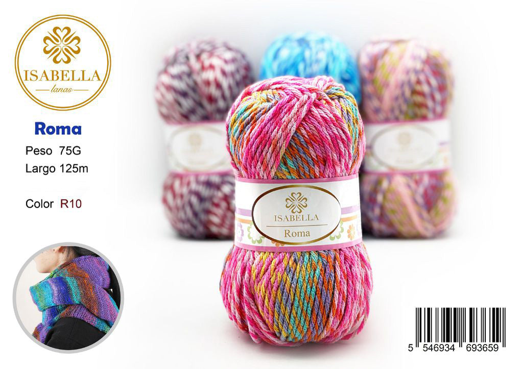 Hilo de Lana Isabella Roma 75g