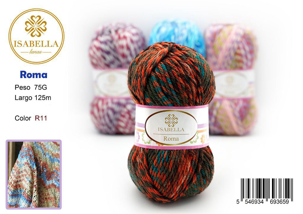 OVILLO DE LANA ISABELLA ROMA 75G