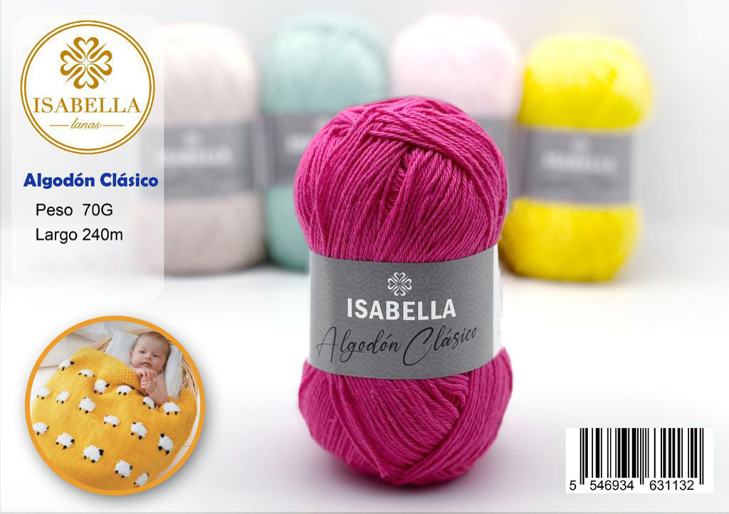 Ovillo de Algodón Isabella 70g Clásico