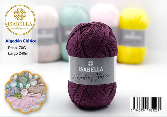 Hilo de Algodón Isabella Clásico 70g ISABELLA 纱线