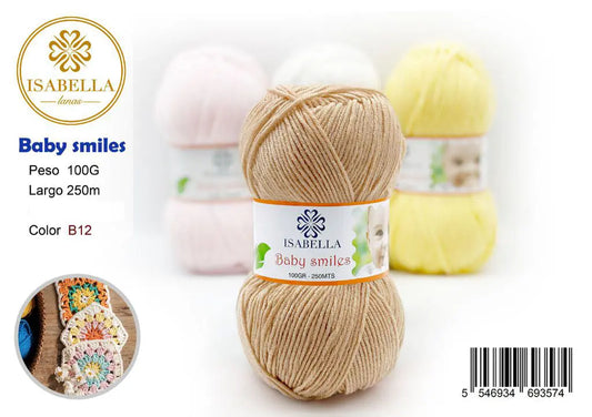 OVILLO DE LANA ISABELLA BABY SMILES 100G ISABELLA 纱线