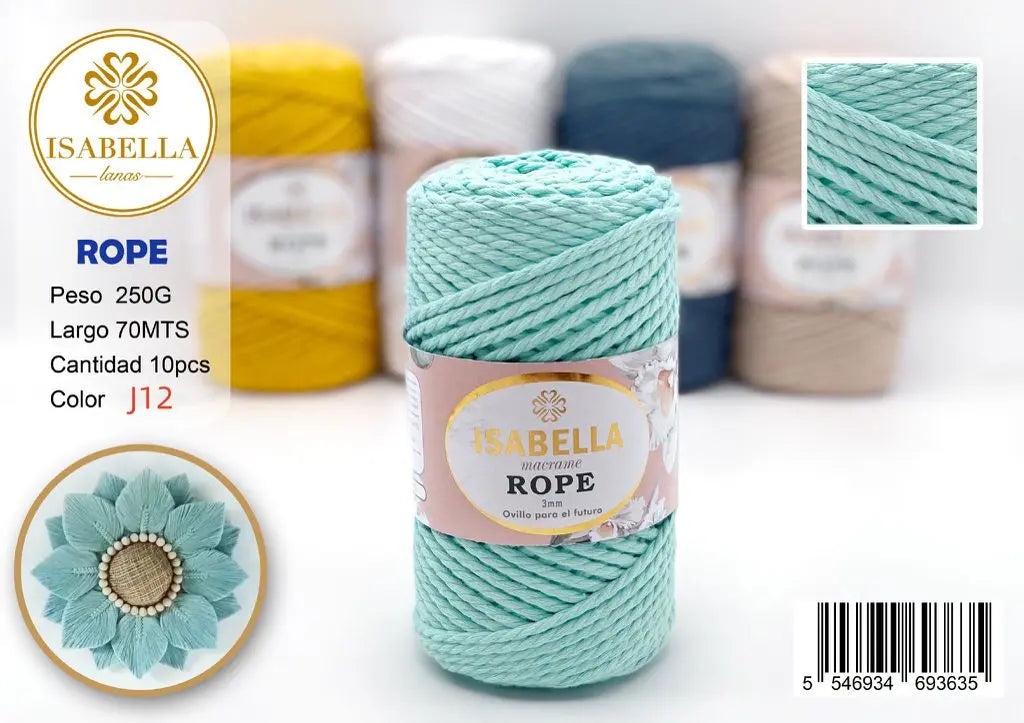 Hilo Isabella Diy Rope 3mm ISABELLA 纱线