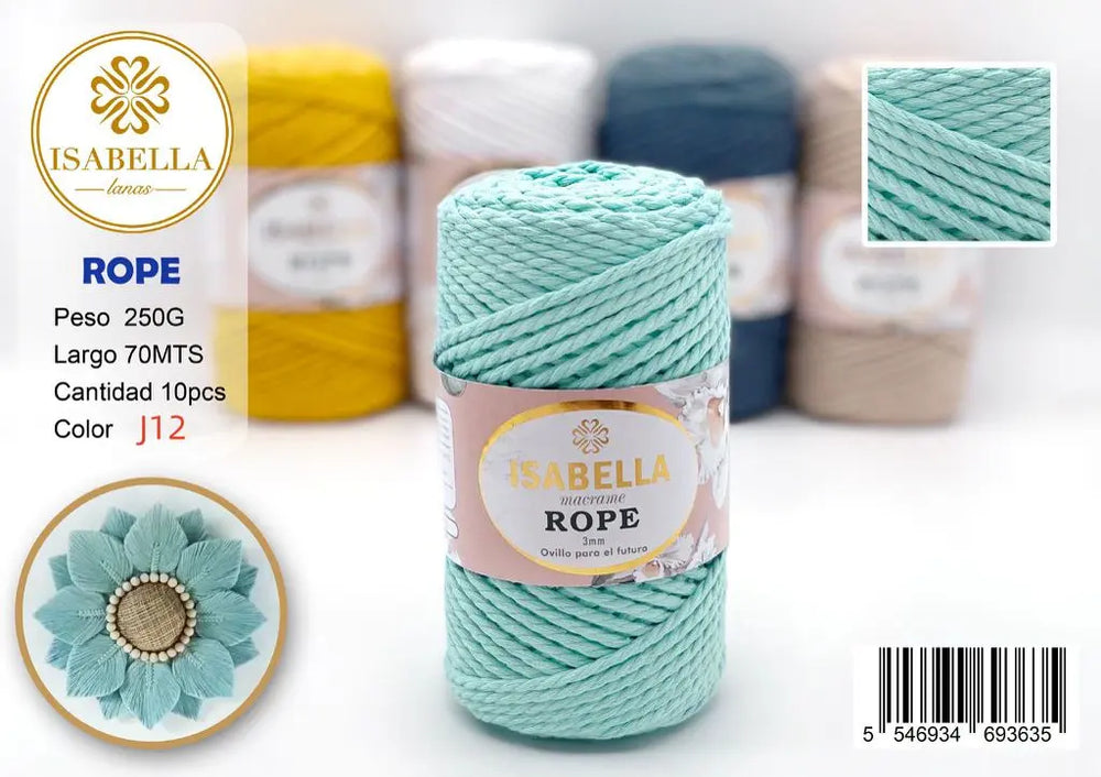 Hilo Isabella Diy Rope 3mm ISABELLA 纱线