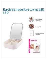 ESPEJO DE MAQUILLAJE CON LUZ LED