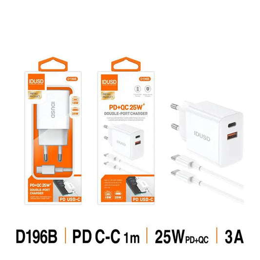 Cargador Carga Rápida PD+QC25W+USB-C 1M 威锋电子
