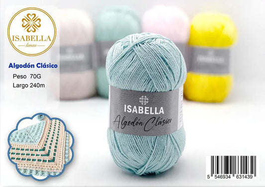 OVILLO DE ALGODÓN ISABELLA CLÁSICO 70G ISABELLA 纱线