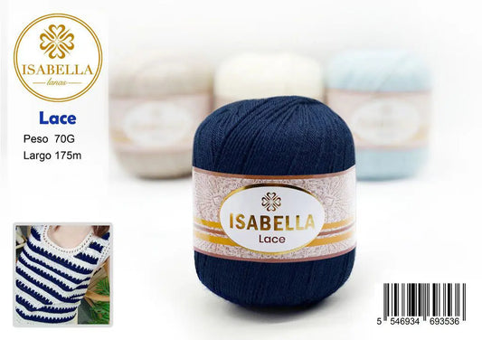 Isabella Lace 70g: Elegancia y Suavidad ISABELLA 纱线