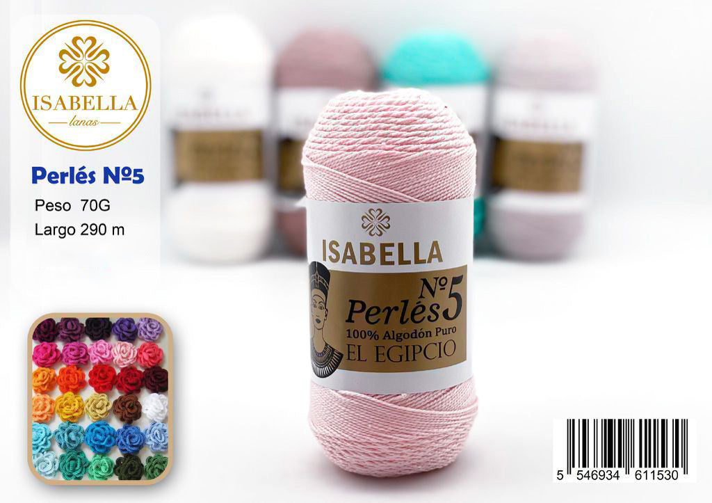 HILO PERLE ISABELLA N5 - Negro y Gris