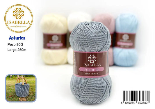 Hilo de Lana Isabella Asturias 80g ISABELLA 纱线