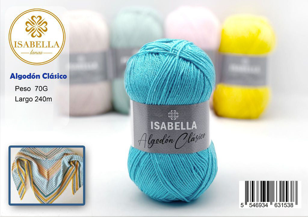 Hilo de Algodón Isabella Clásico 70g