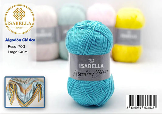 Hilo de Algodón Isabella Clásico 70g ISABELLA 纱线