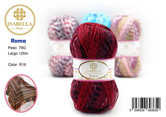 Ovillo de Hilo Isabella Roma 75g ISABELLA 纱线